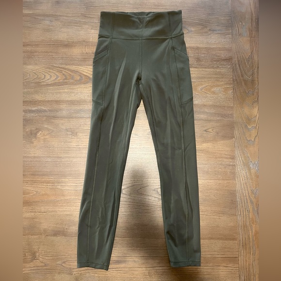 Lululemon Fast & Free Leggings 25” in Dark Olive size 4 - Picture 5 of 7